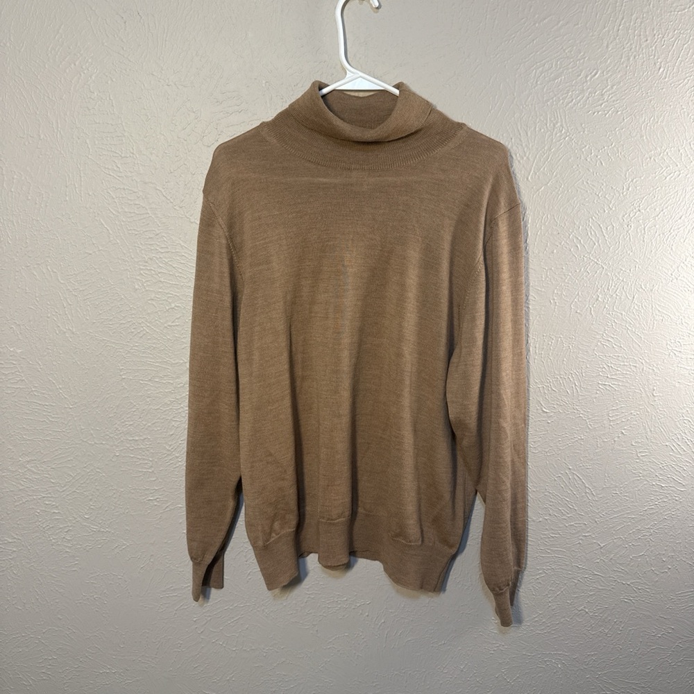 Coldwater Creek Men's Turtleneck Sweater in Tan